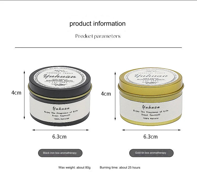 Black Tin Can Scented Aromatic Citronella Candles