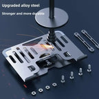 New 2-in-1 Foldable Laptop Tablet Stand Riser with Phone Holder Fan Type