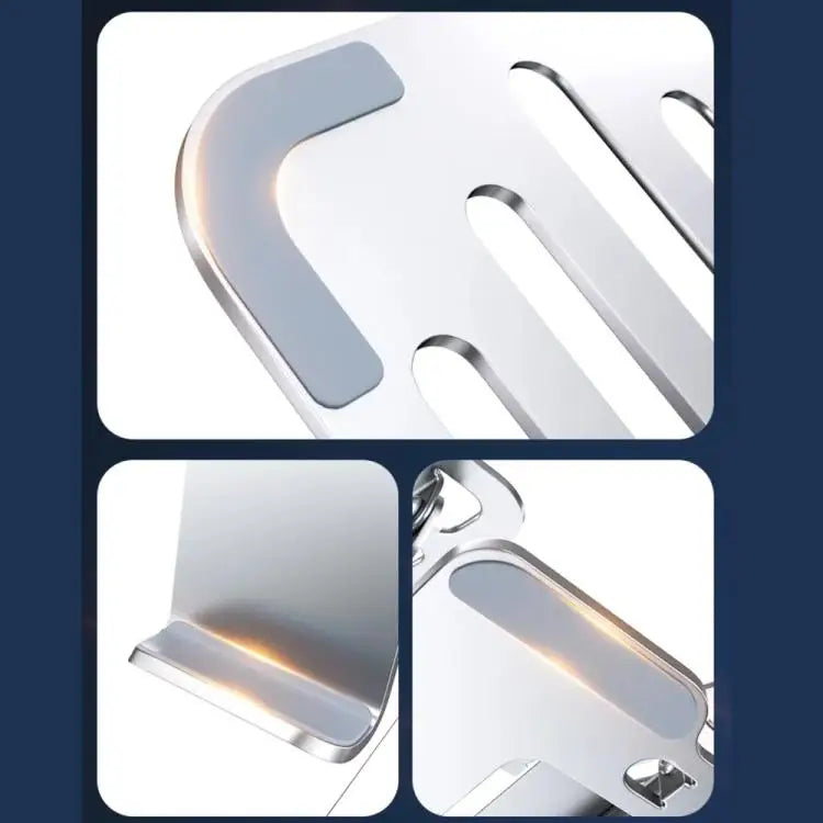 New 2-in-1 Foldable Laptop Tablet Stand Riser with Phone Holder Fan Type