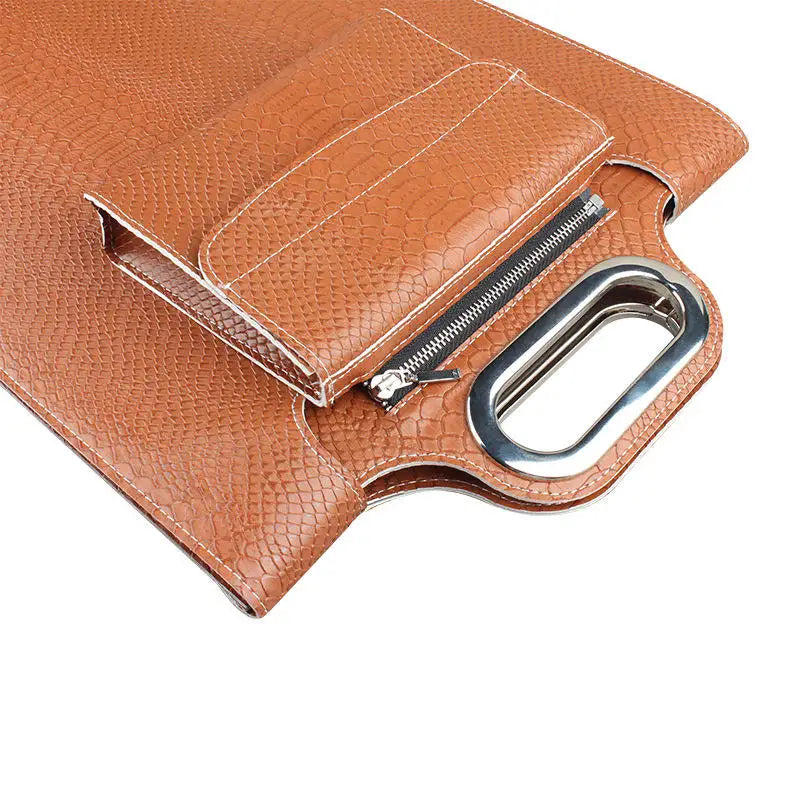 Newest 6-in-1 Wireless Charging Protective Case and Mouse Pad Leather Wireless Charging Laptop Sleeve for Laptop and Tablet