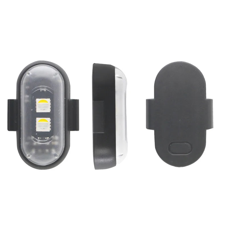 6PCS Waterproof Wireless LED Strobe Lights 8 Colors USB Charging Remote Control Car Motorcycle Drone Aircraft Bike Accessories