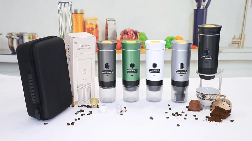 3 in 1 TYPE C Travel Cold Hot Brewing Cafe Machine USB 3 in 1 Portable Mini Espresso Handheld Capsule Self Heating Coffee Maker