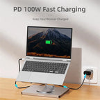 Wholesale Aluminum  Home Office Students DJ Use As Computer Laptop Stand with 10 Port Hub
