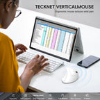 HXSJ dual mode vertical mouse ergonomic ABS 600mAh rechargeable 2400DPI  Type-c interface wireless mouse for pc