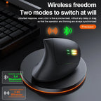 2.4GHz Bluetooth Wireless Mouse Rechargeable Vertical Mice Ergonomic 3Adjustable 1600DPI 6Buttons for Laptop PC Computer Desktop