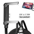 Foldable Charging Cable With Integrated Stand Fast Charging Cable Phone Tablet 240W Ultra-Fast Data Cable Phone Holder