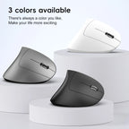 HXSJ dual mode vertical mouse ergonomic ABS 600mAh rechargeable 2400DPI  Type-c interface wireless mouse for pc