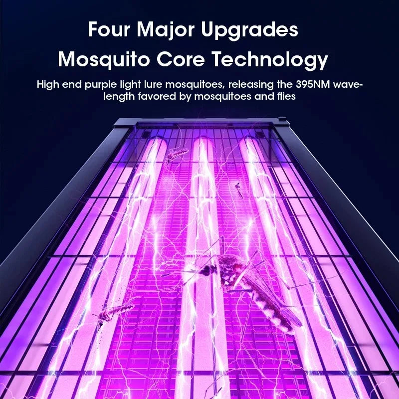 20W Solar Mosquito Killer Lamp with Light 395nm UV+Carbon Mesh IPX5 Waterproof 6000mah USB/Solar Rechargeable for Garden/Patio