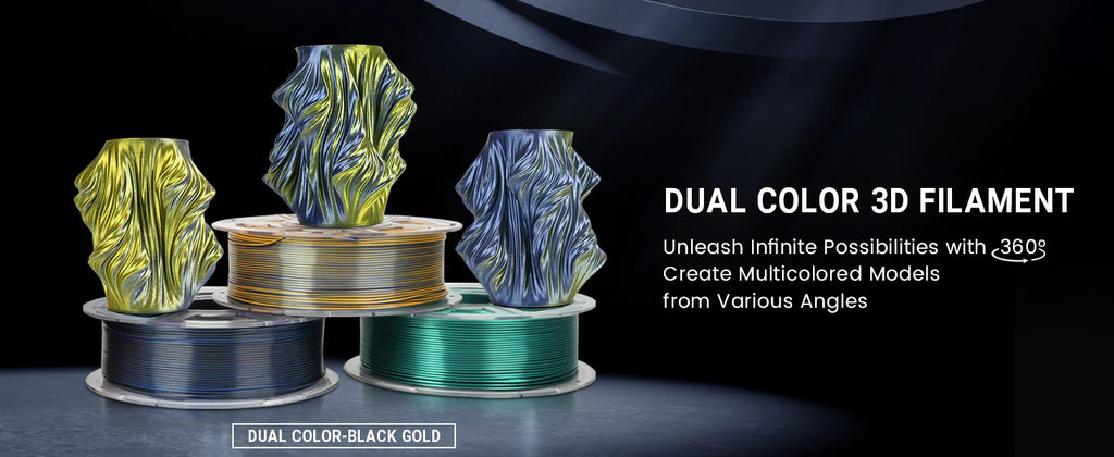 SUNLU PLA PLUS Silk 3D Printer Filament 1.75mm Double/Triple Tone Shiny Silk Textures Gradient Colors for Most FDM 3D Printers