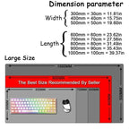 Shortcut Key Map Desk Mat Office Mouse Pad Windows and Excel Keyboard Large 1000X500 Mousepad Anti-slip Computer Rug Game Pads