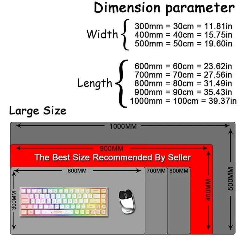 Shortcut Key Map Desk Mat Office Mouse Pad Windows and Excel Keyboard Large 1000X500 Mousepad Anti-slip Computer Rug Game Pads