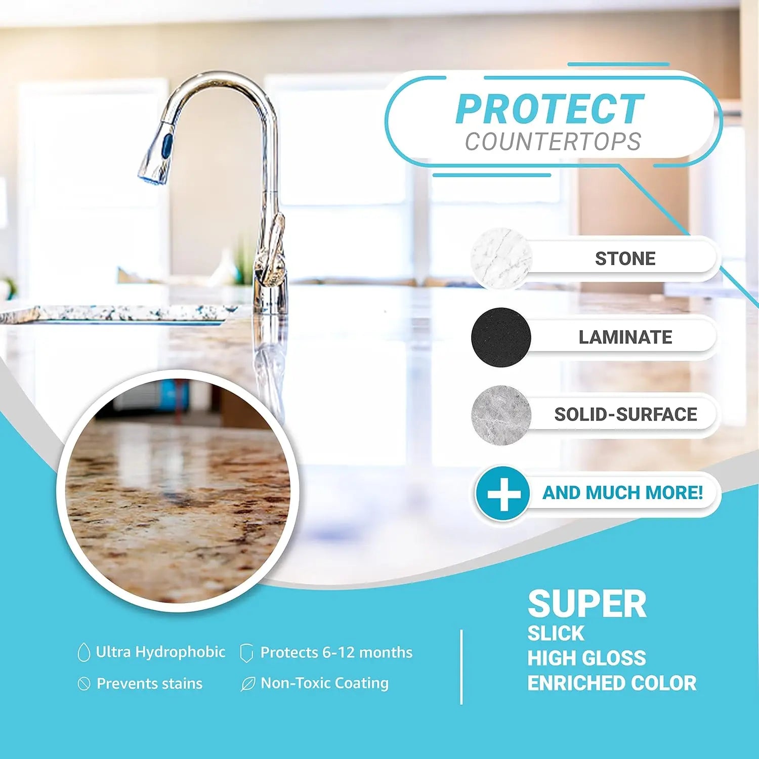 Lifeproof Home Ceramic Coating Spray Kit - Protect Stainless Steel, Appliances, Countertops, Glass & More Kitchen + Bath Surfaces - Repels Stains, Grime,  Liquids & More!