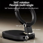 3 In1 Magnetic Foldable Phone Stand Universal 360 Rotation Desktop Mobile Holder With Suction Cups At The Bottom