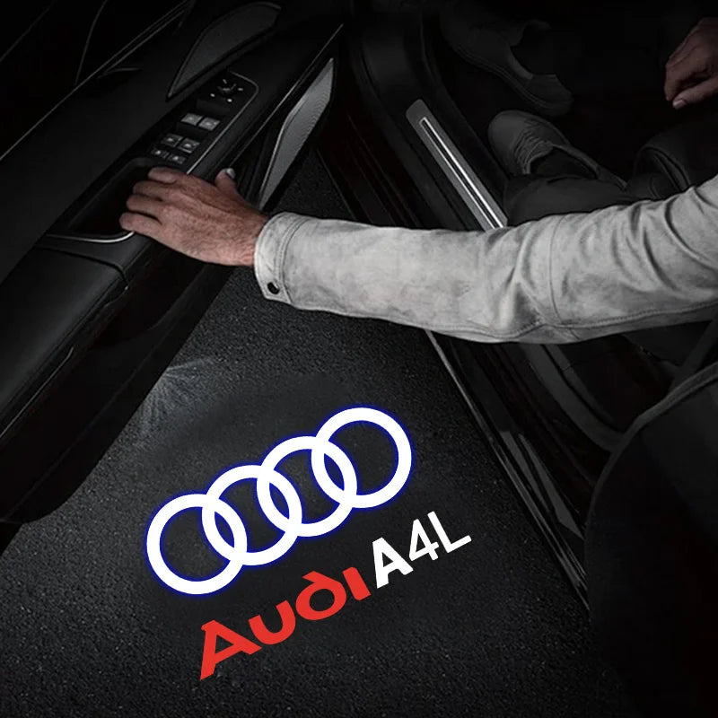 Car Accessories For Audi Quattr Q3 Q5 Q7 S3 S4 S5 S6 S7 A4 A5 A6 B6 B7 B8 C5 C6 C7 A7 A8 Led Emblem Lamp Car Door Welcome Lights