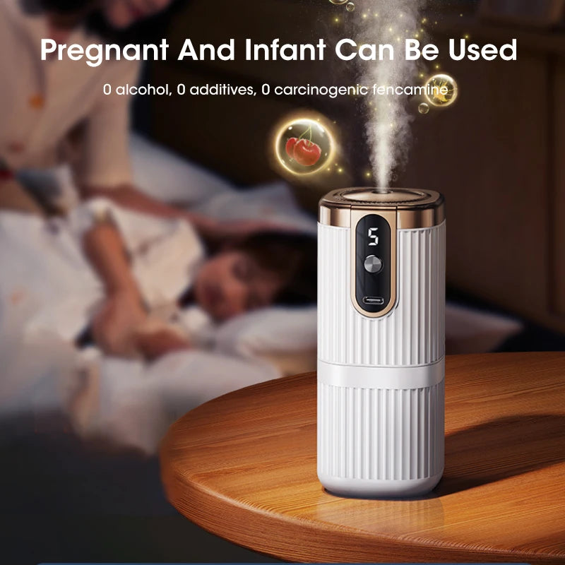 Mini Essential Oil Diffuser 5-Speed Air Humidifier Large Mist Freshener for Home and For Car Aromatherapy