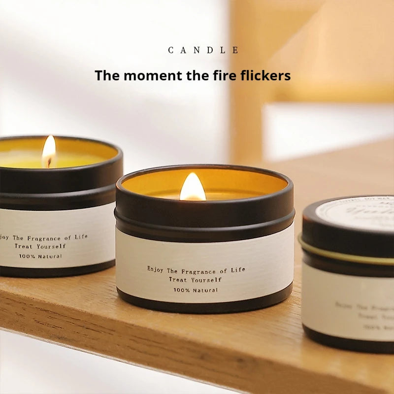 Black Tin Can Scented Aromatic Citronella Candles