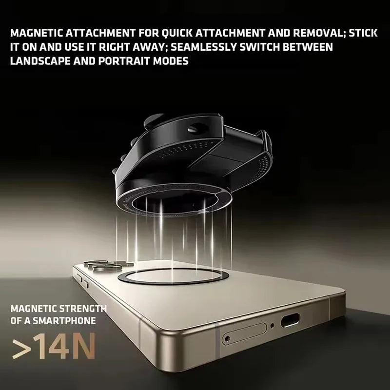 3 In1 Magnetic Foldable Phone Stand Universal 360 Rotation Desktop Mobile Holder With Suction Cups At The Bottom