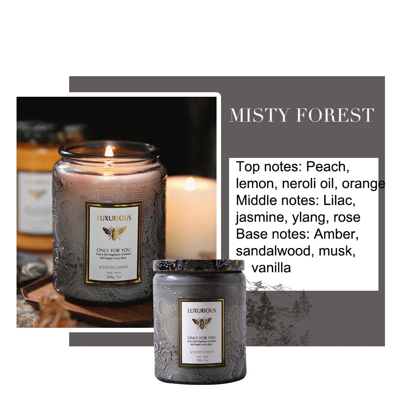 7 OZ Jar Scented Candle, Natural Soy Candle, Serenity Aromatic Candles, Home Decorative Scented Candles Gift for Friends