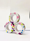 3pcs Fidget Toy Set Finger Magnetic Rings Colorful Adult Magnets Spinner Rings for Relieve Stress Anxiety Relief Therapy
