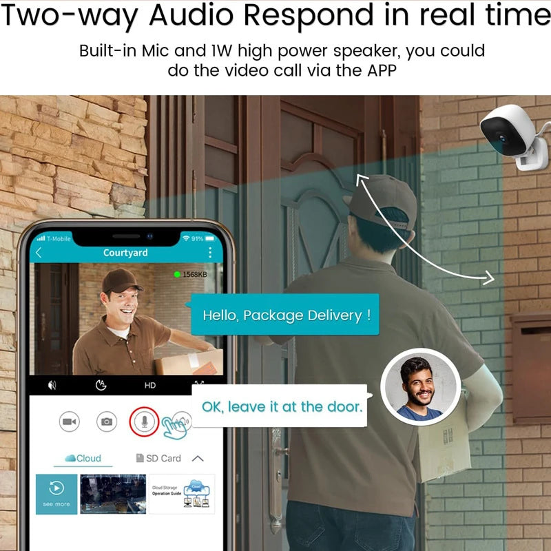 Smart Full HD Wireless Camera Wide-angle Motion Detection And Recorder Audio Video For Night Vision Home Safety Micro Camcorder