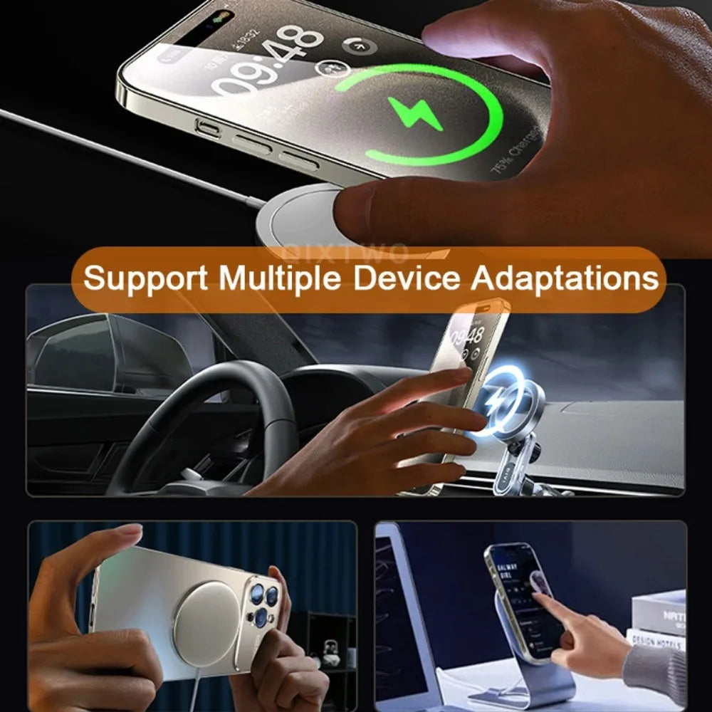 Luxury Glass Camera For Magesafe Magnetic Wireless Charge Case For iPhone 17 16 13 14 15 11 12 Pro Max Air Plus Shockproof Cover