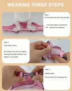 Soft mesh dog chest strap, suitable for training walks, adjustable dog vest, suitable for small and medium-sized dogs and cats
