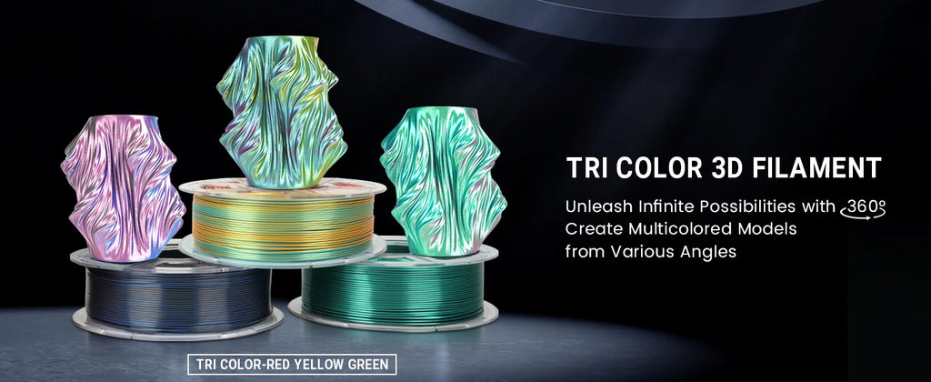 SUNLU PLA PLUS Silk 3D Printer Filament 1.75mm Double/Triple Tone Shiny Silk Textures Gradient Colors for Most FDM 3D Printers