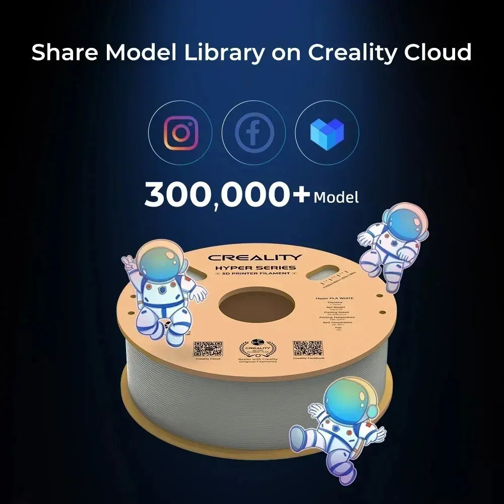 CREALITY Hyper Series PLA Filament 1.75mm Better Fluidity Faster Cooling High Precision for FDM Printers