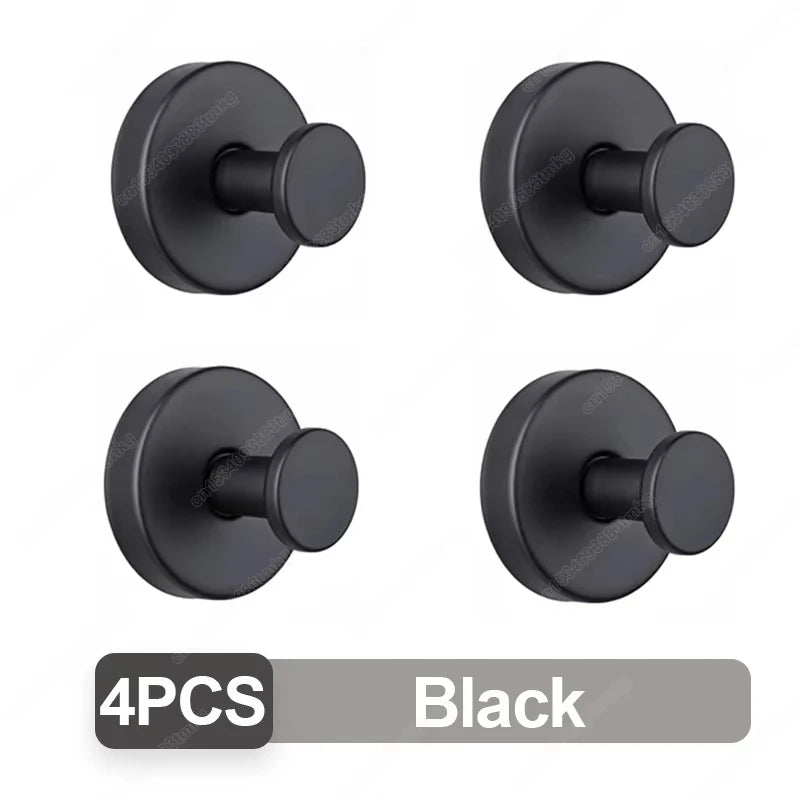 New Suction Cup Hooks Stainless Steel Waterproof Bathroom Shower Wall Mount Punch-free Reusable Strong Adsorption Hook Holders