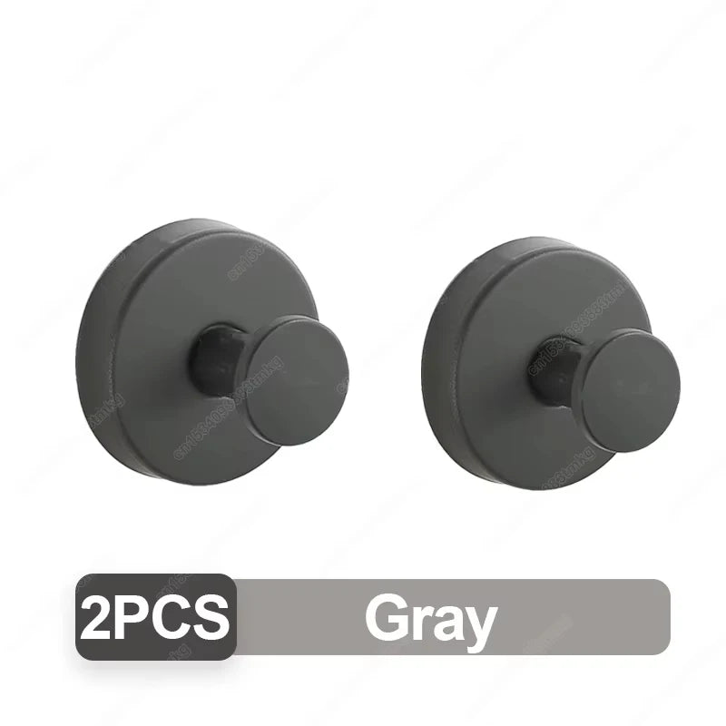 New Suction Cup Hooks Stainless Steel Waterproof Bathroom Shower Wall Mount Punch-free Reusable Strong Adsorption Hook Holders