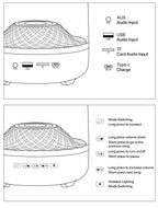 Portable Wireless Soundbar Bluetooth 5.3 Home Theater Speaker Subwoofer Hi-Fi Acoustic Breathing Lamp for Android IOS