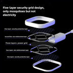 USB Mosquito Swatter Trap Electric Shock Mini Fly Bug Zapper UV Light Portable Insect Racket for Bedroom Pest Control