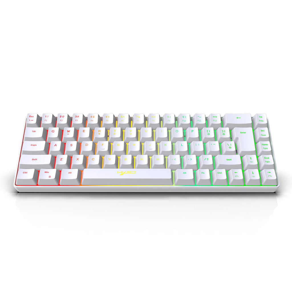 Keyboard 68 Keys RGB Backlight Small Portable Office Computer Membrane Keyboard For Windows Tablet Laptop Game