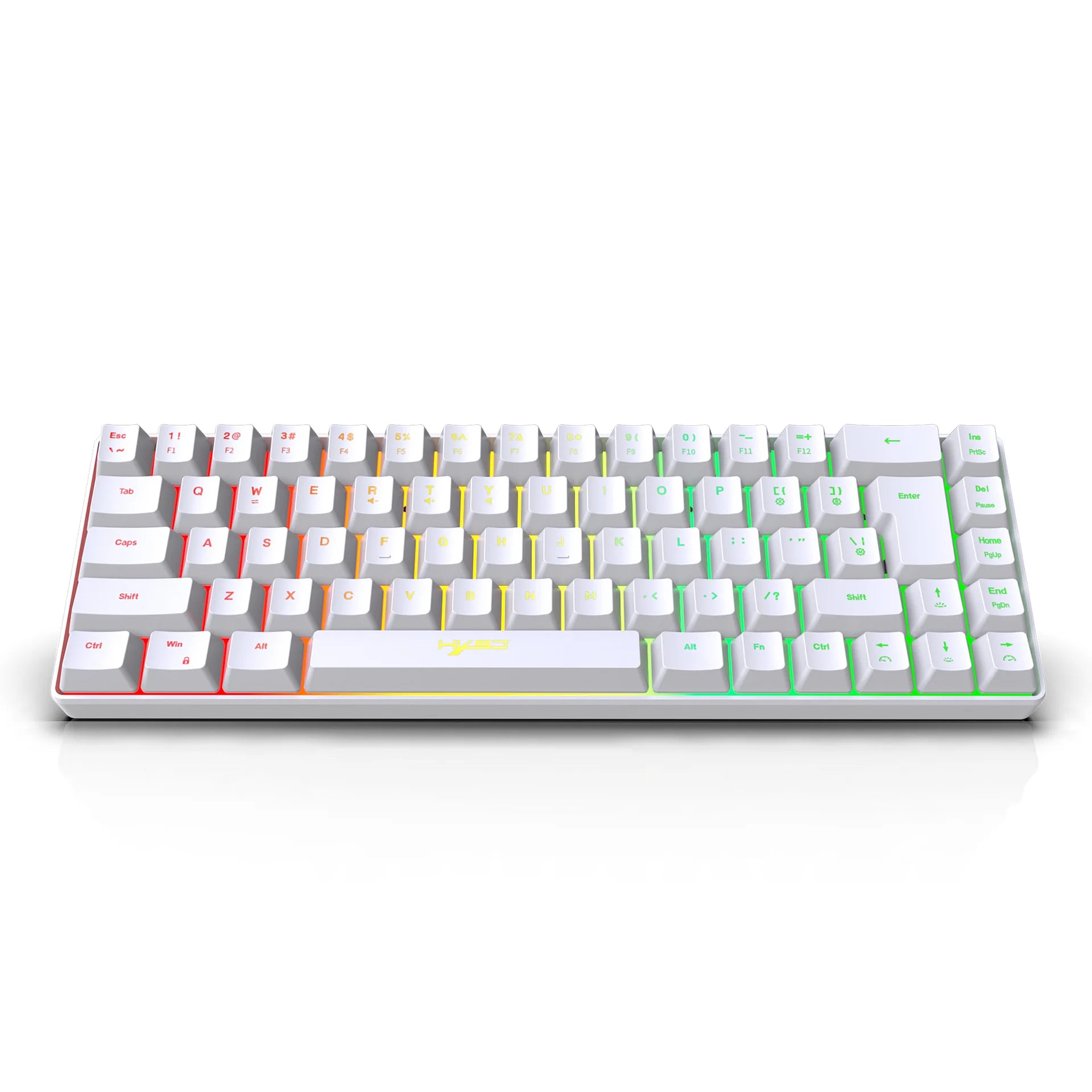 Keyboard 68 Keys RGB Backlight Small Portable Office Computer Membrane Keyboard For Windows Tablet Laptop Game