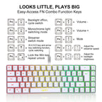 Keyboard 68 Keys RGB Backlight Small Portable Office Computer Membrane Keyboard For Windows Tablet Laptop Game