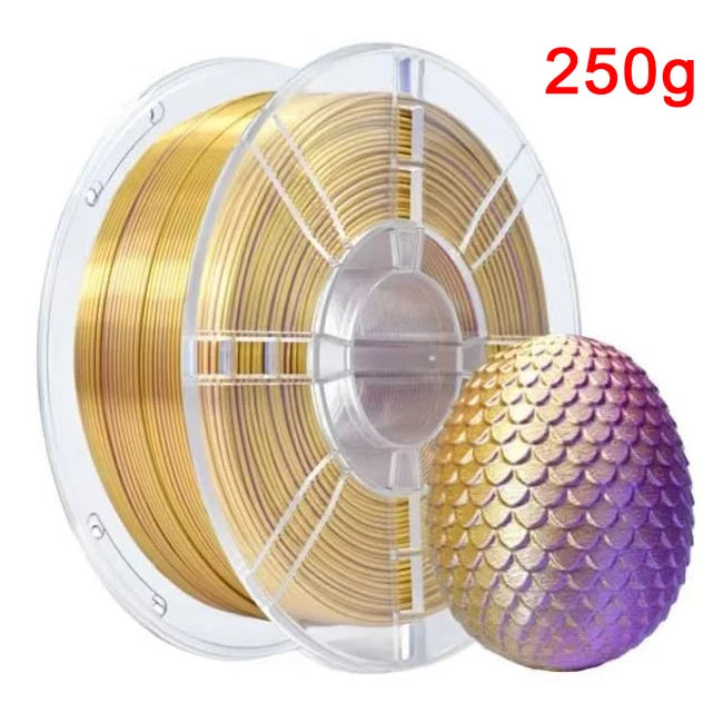 Dual Color Filament Silk PLA 1.75mm 1kg 500g 250g 3D Printer Plastic Material Two Colors Filament PLA Black Red Green Bundle New