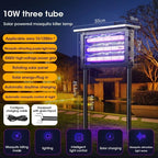 20W Solar Mosquito Killer Lamp with Light 395nm UV+Carbon Mesh IPX5 Waterproof 6000mah USB/Solar Rechargeable for Garden/Patio