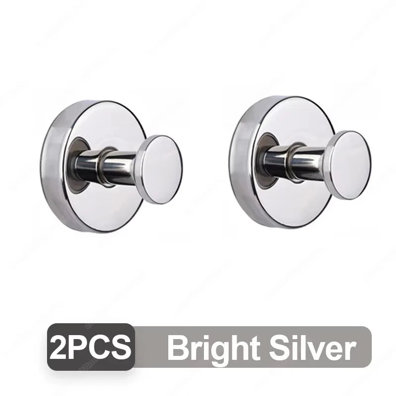 New Suction Cup Hooks Stainless Steel Waterproof Bathroom Shower Wall Mount Punch-free Reusable Strong Adsorption Hook Holders