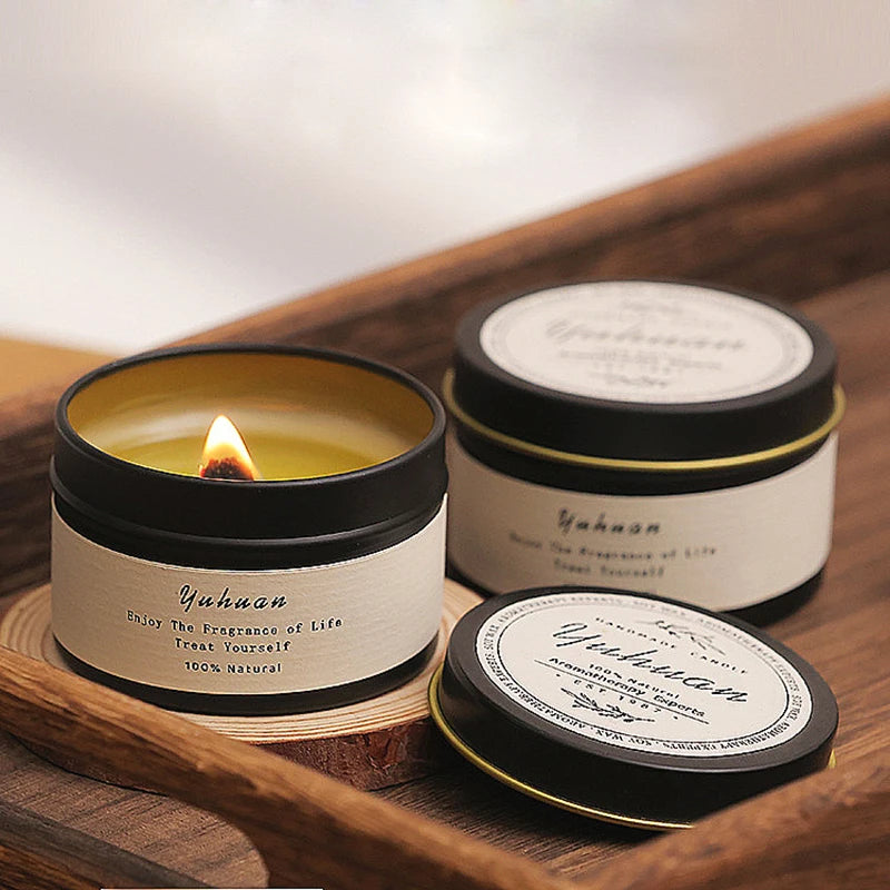 Black Tin Can Scented Aromatic Citronella Candles