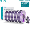 SUNLU PLA PLUS Silk 3D Printer Filament 1.75mm Double/Triple Tone Shiny Silk Textures Gradient Colors for Most FDM 3D Printers