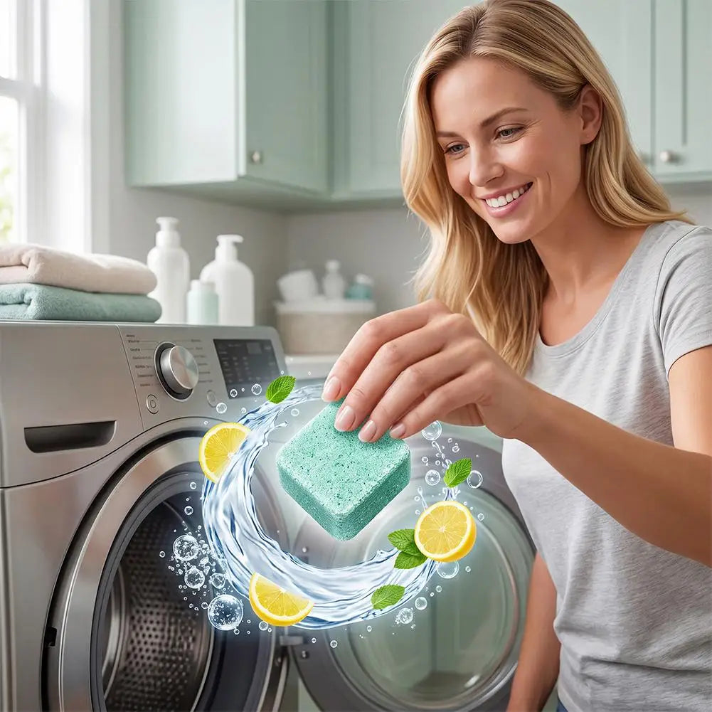 Washing Machine Cleaner Tablets Deep Cleaning Descaling Deodorizer Pet Hair Remover Washer Tub Clean Universal Laundry Care