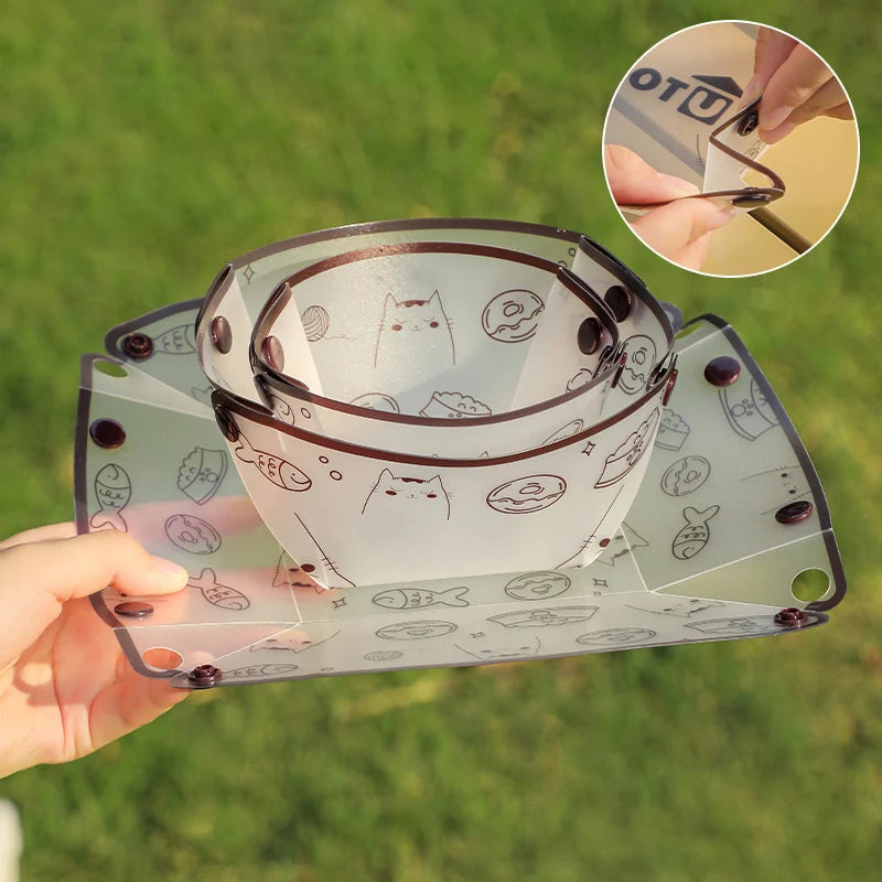 Outdoor Camping Picnic Tableware Ultralight Foldable Bowl Plate Cup Coffee Filter Multi-purpose Travel Camping Equipment посуда