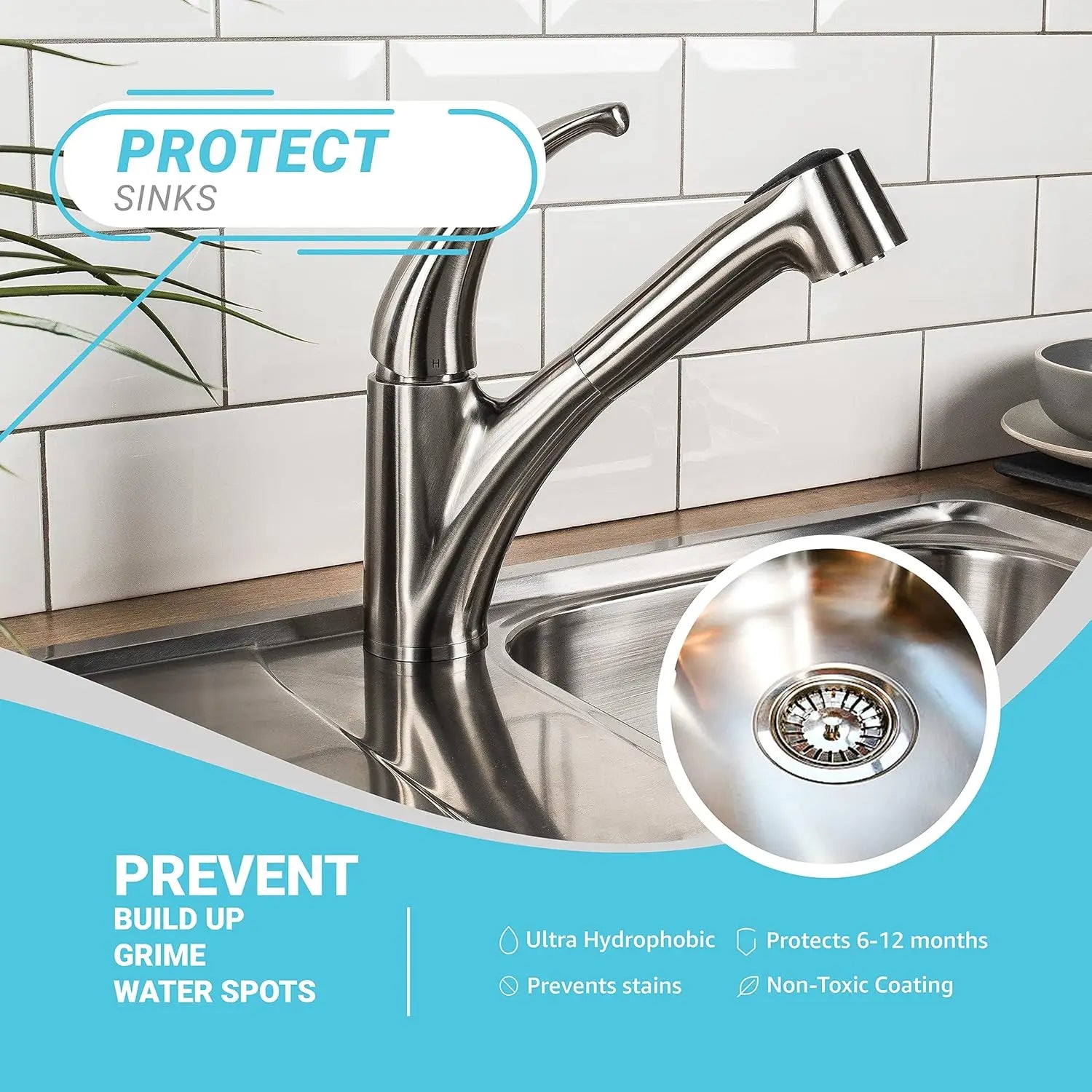 Lifeproof Home Ceramic Coating Spray Kit - Protect Stainless Steel, Appliances, Countertops, Glass & More Kitchen + Bath Surfaces - Repels Stains, Grime,  Liquids & More!