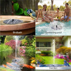 solar Fountain Floating Solar Fountain Pump Is Suitable fSor Bird Baths, Gardens, Ponds, Swimming Pools, and Outdoor Activities