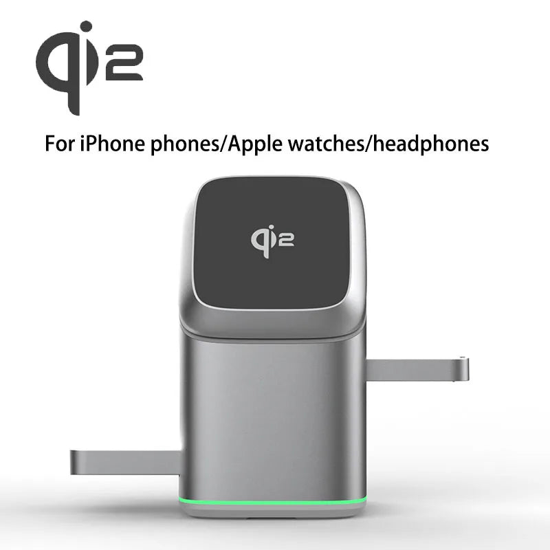 Qi2 25W 3-in-1 Magnetic Wireless Charger Stand Fast Charging For iPhone 14 15 16 17/AirPods Charger Touch Auto Rotation