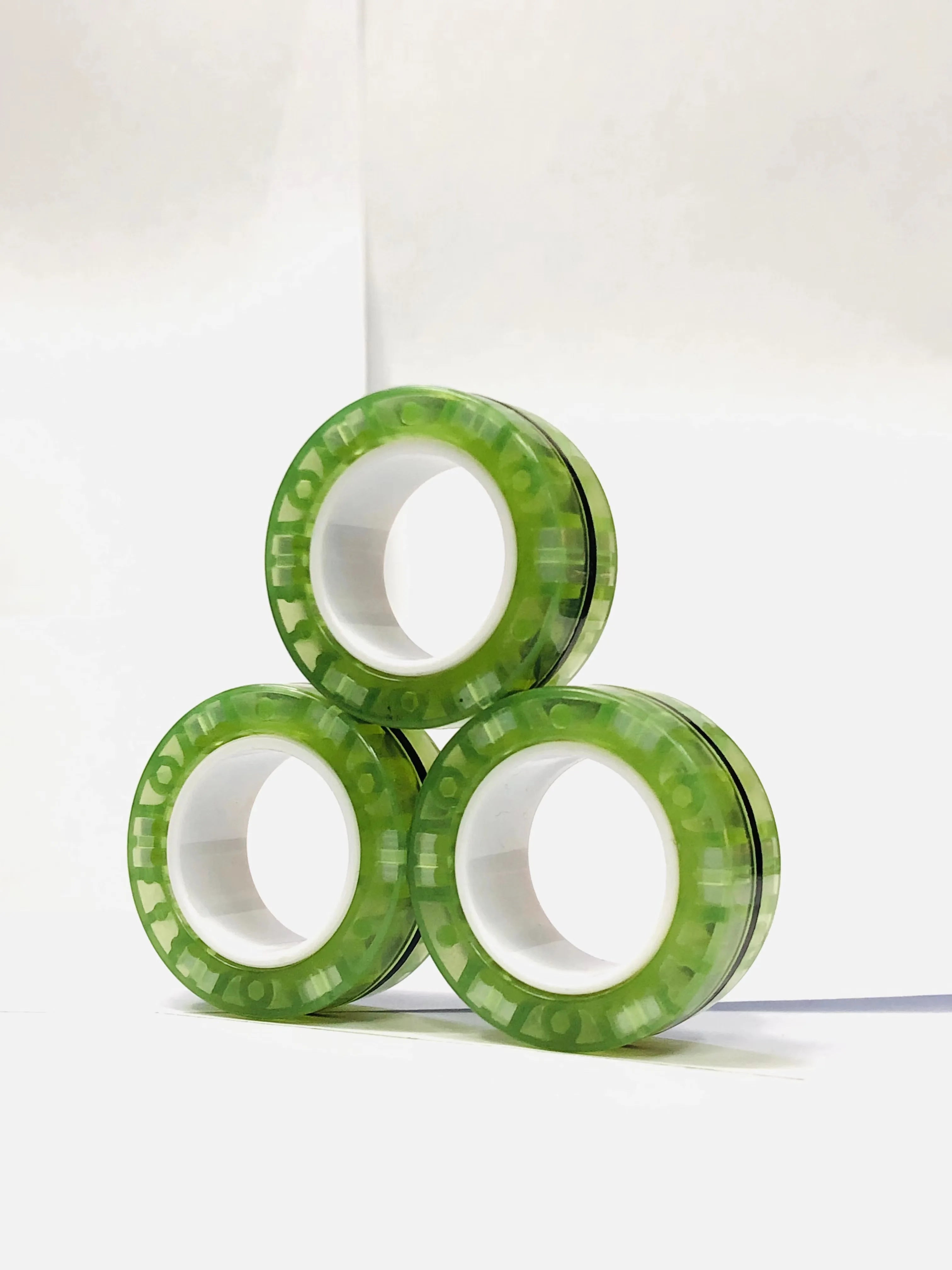 3pcs Fidget Toy Set Finger Magnetic Rings Colorful Adult Magnets Spinner Rings for Relieve Stress Anxiety Relief Therapy
