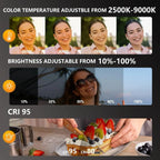 Magnetic Selfie Light for MagSafe iPhone 360° LED Ring Fill Light with Mirror Perfect for Selfies Vlog and Video Calls
