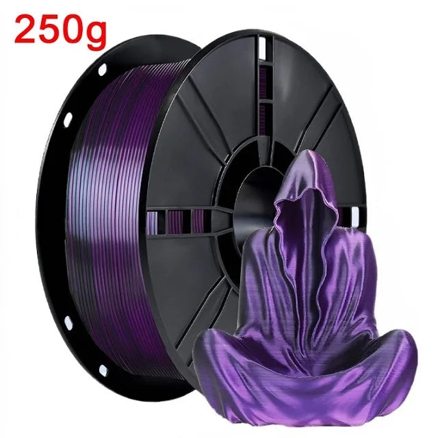 Dual Color Filament Silk PLA 1.75mm 1kg 500g 250g 3D Printer Plastic Material Two Colors Filament PLA Black Red Green Bundle New