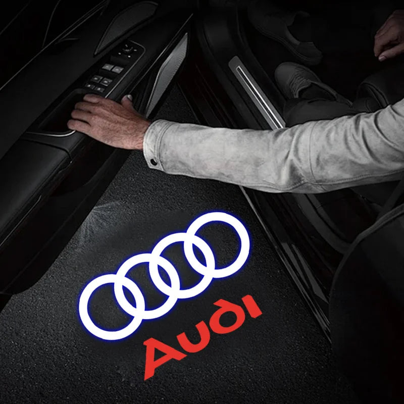 Car Accessories For Audi Quattr Q3 Q5 Q7 S3 S4 S5 S6 S7 A4 A5 A6 B6 B7 B8 C5 C6 C7 A7 A8 Led Emblem Lamp Car Door Welcome Lights