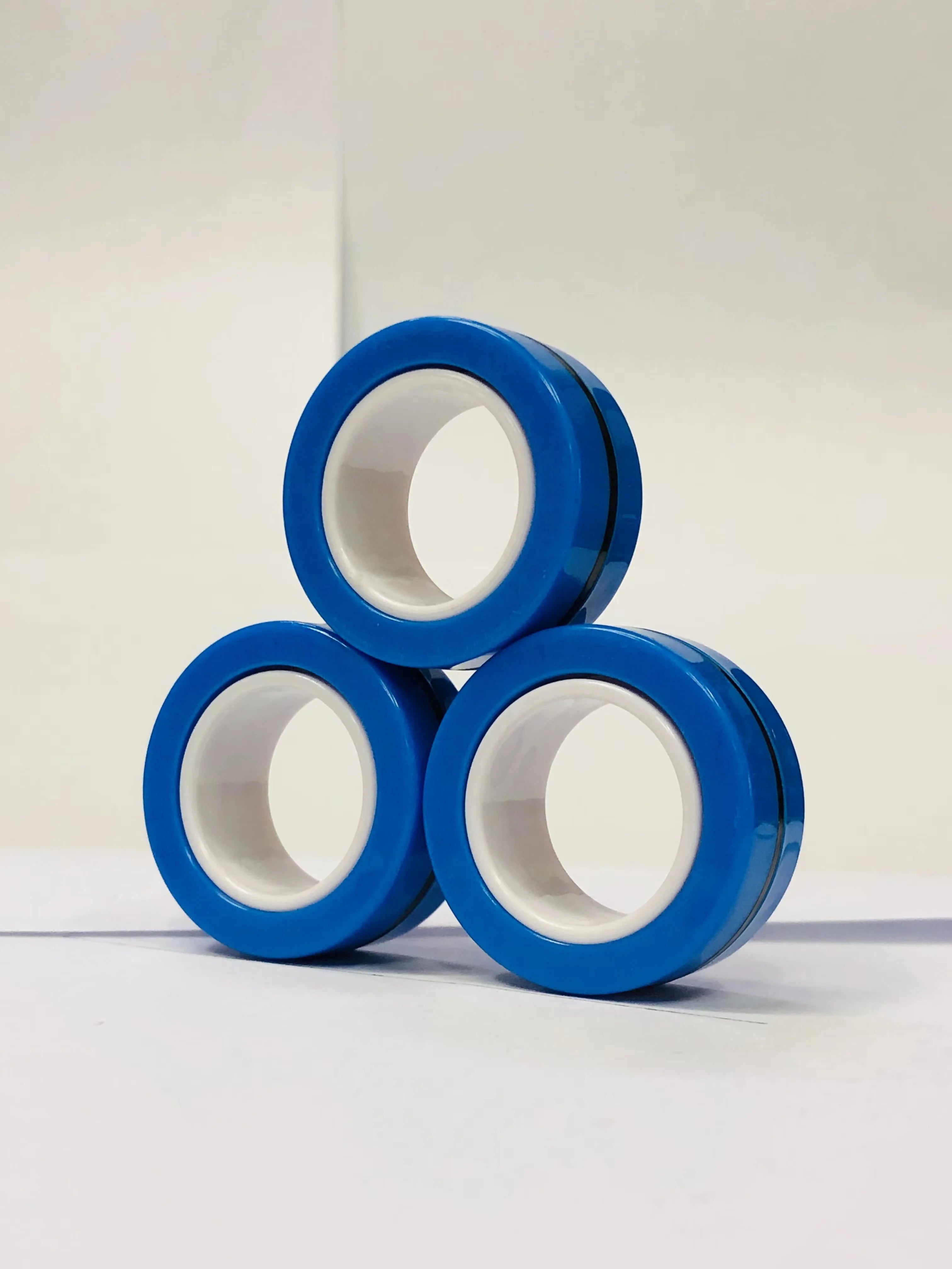 3pcs Fidget Toy Set Finger Magnetic Rings Colorful Adult Magnets Spinner Rings for Relieve Stress Anxiety Relief Therapy